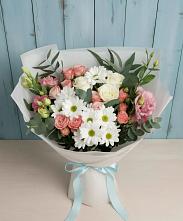 Букет цветов из:  Розы, Лизиантусы и Хризантемы #REPLACE_PRED# Александро-Невской