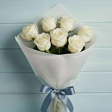 Букет 7 Белых роз Эдлесс Лав в Александро-Невской