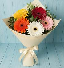 Букет цветов из:  Герберы #REPLACE_PRED# Александро-Невской