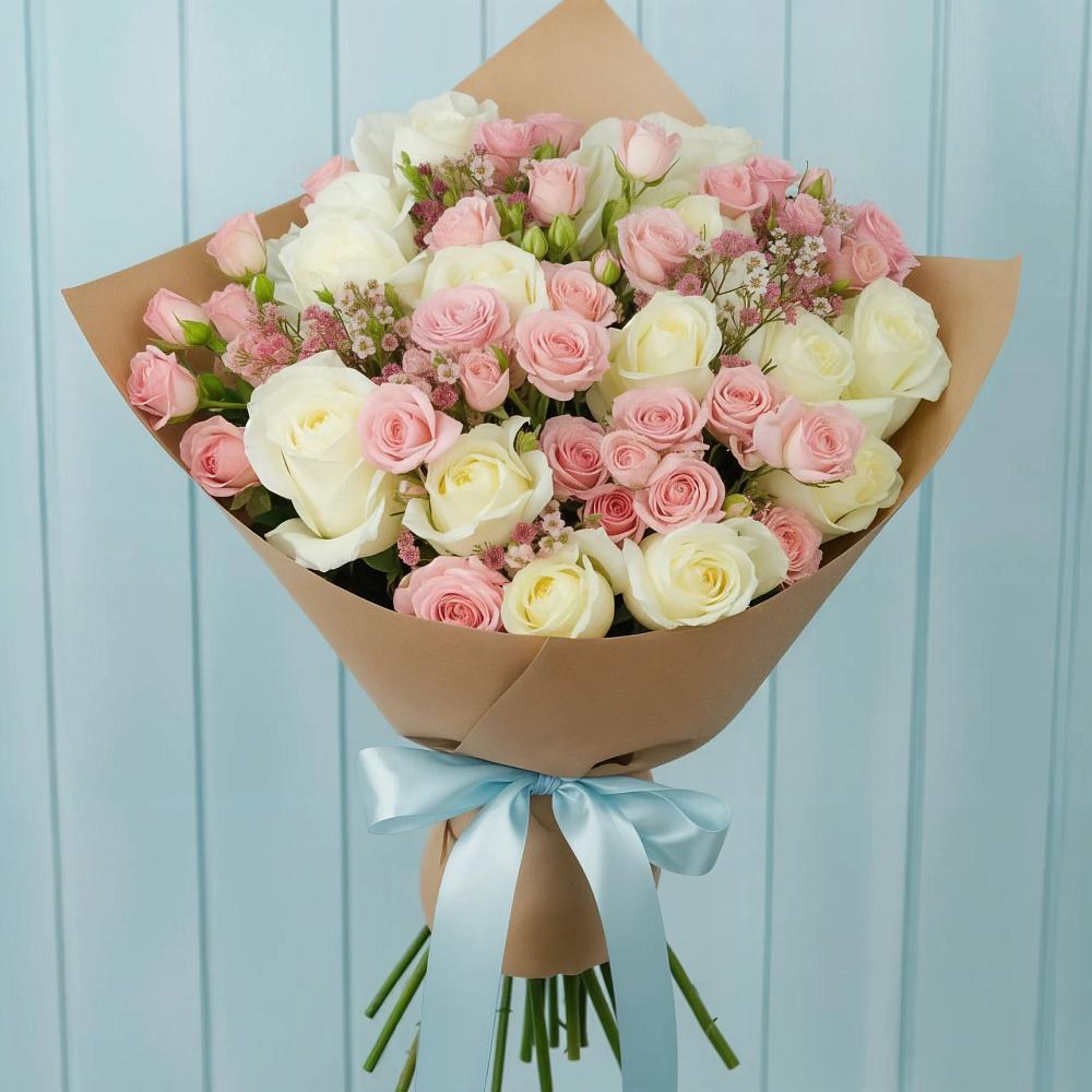 Букет цветов из: Розы в Александро-Невской