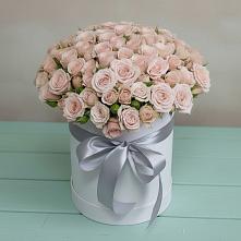 Цветочная композиция из Розы в шляпной коробке в Александро-Невской