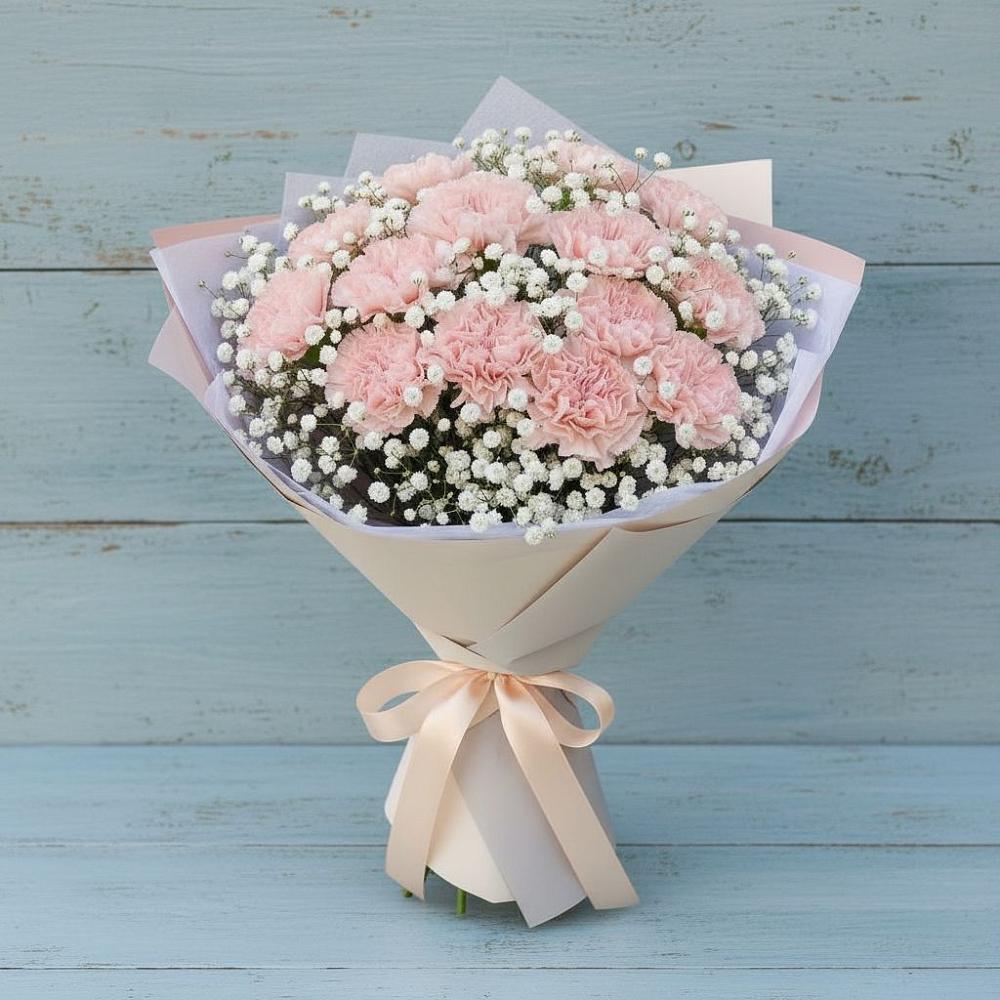 Букет цветов из: Гвоздики в Александро-Невской