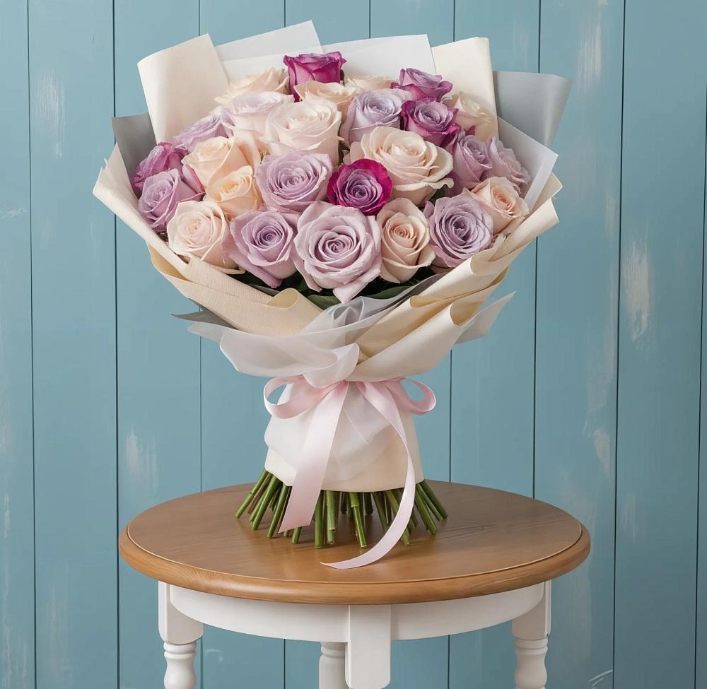 Букет цветов из: Розы в Александро-Невской