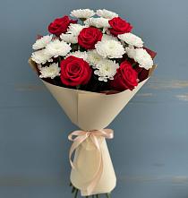 Букет цветов из:  Розы и Хризантемы в Александро-Невской