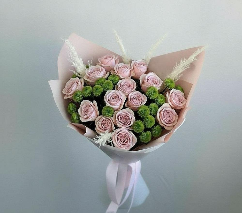 Букет цветов из: Розы и Хризантемы в Александро-Невской