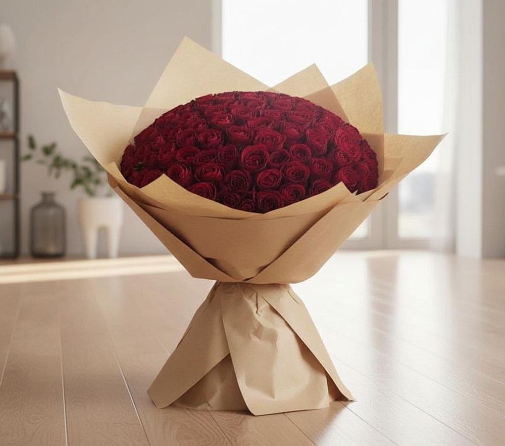 Букет 101 Красная роза в Александро-Невской