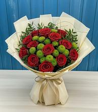 Букет цветов из:  Розы и Хризантемы в Александро-Невской