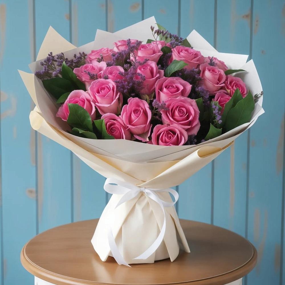 Букет цветов из: Розы в Александро-Невской